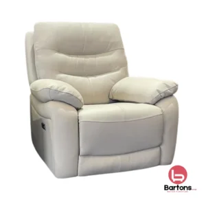 Stephanie 1 Seater Power Recliner – Cream Leather