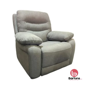 Stephanie 1 Seater Power Recliner – Light Grey Fabric