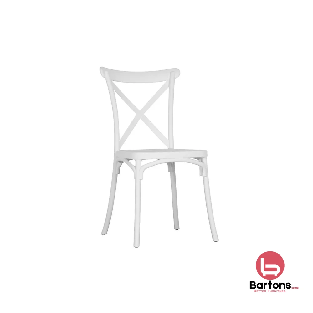 Gina Crossback Dining Chair - White