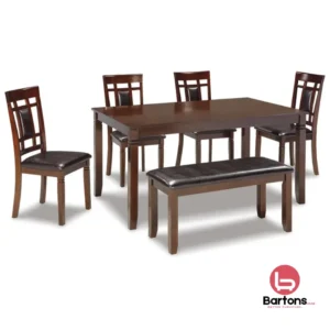 Bennox Dining Table with 4 Chairs and Bench (Set of 6)