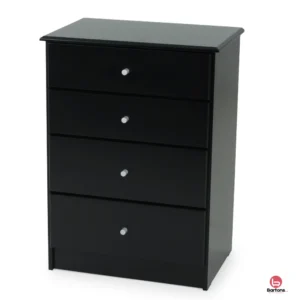 Essentials 4 Drawer Tallboy - Black