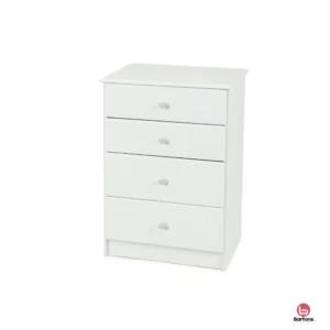 Essentials 4 Drawer Tallboy - White