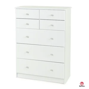 Essentials 7 Drawer Tallboy - White